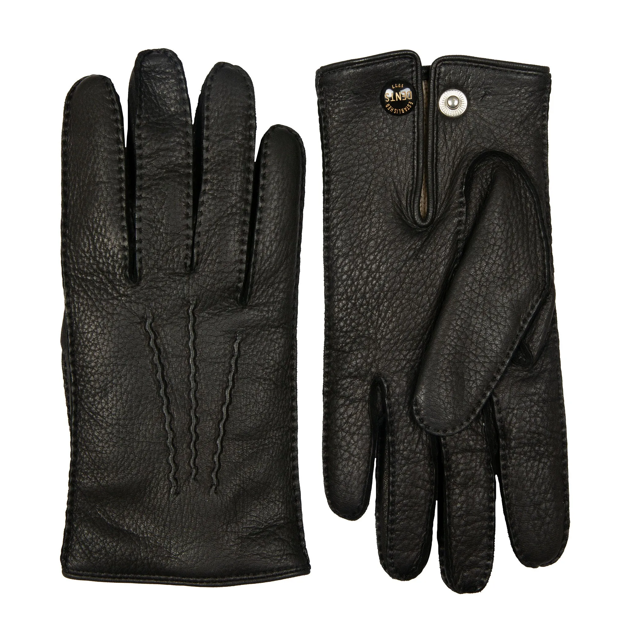 Men’s Heritage Handsewn Three-Point Cashmere-Lined Deerskin Leather Gloves