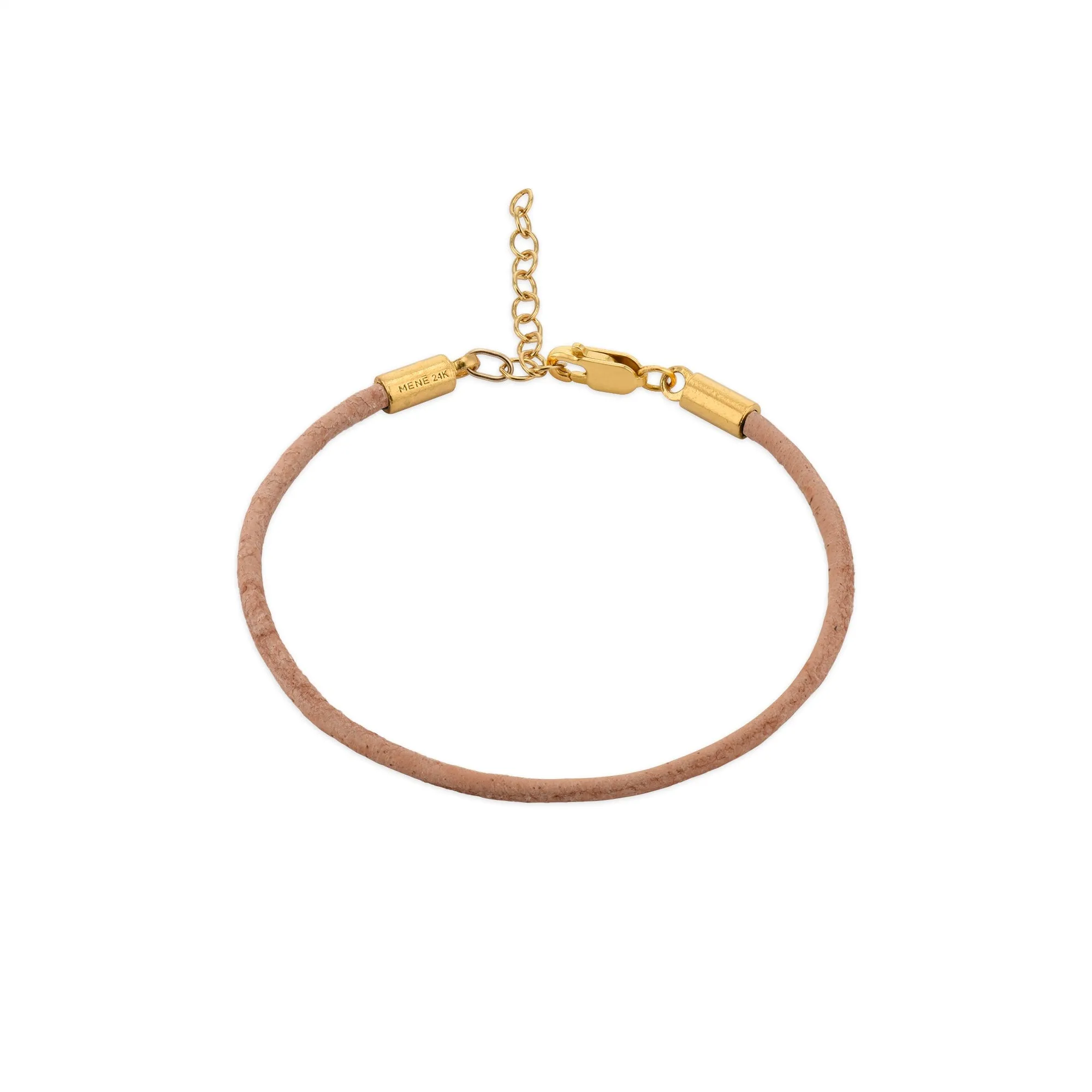 Gold Leather Menē Bracelet
