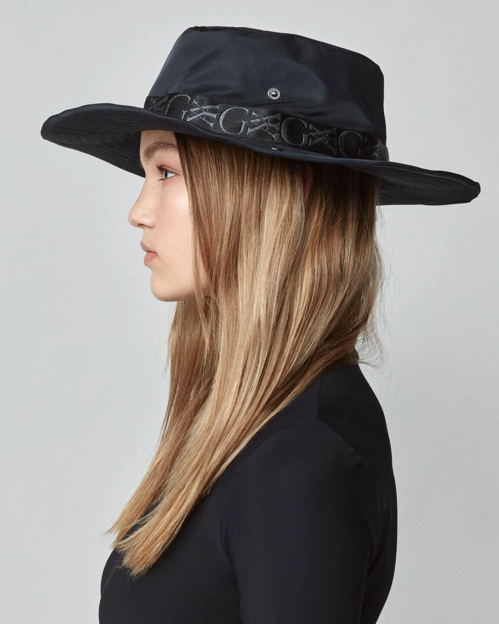 Monogram Hat Black