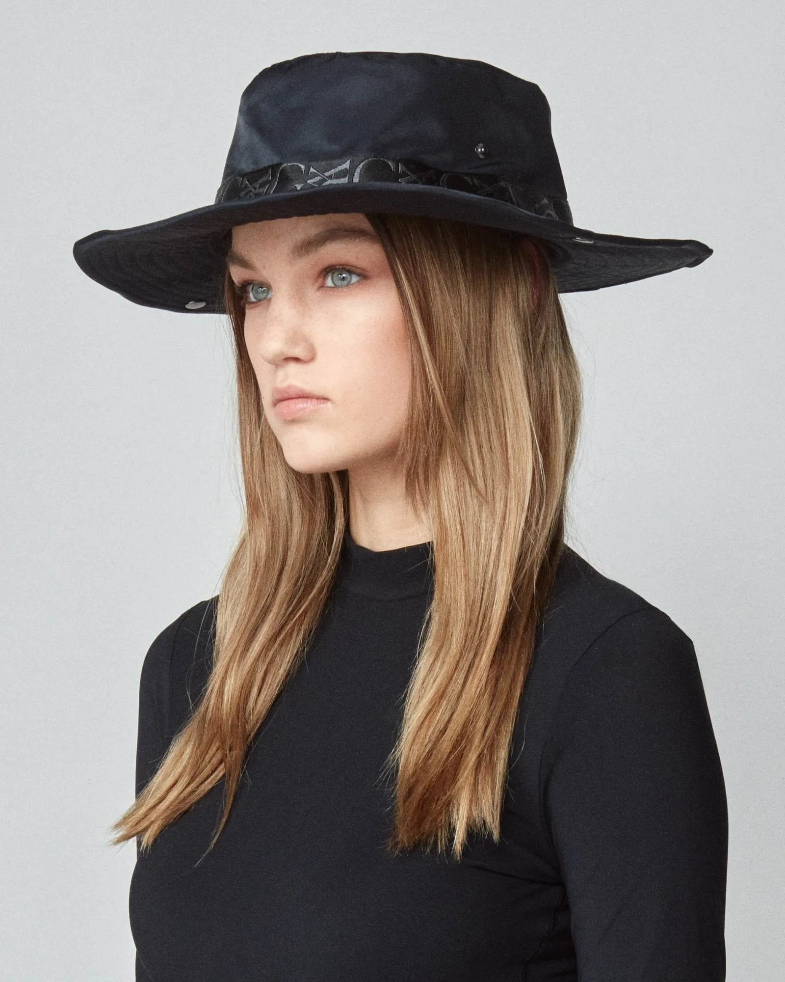 Monogram Hat Black