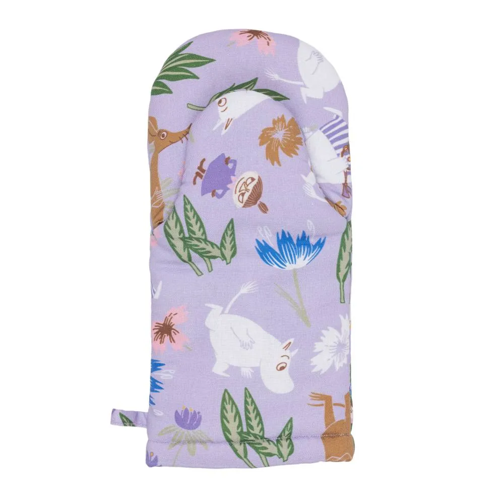 Moomin Flower Garden Oven Mitt Purple
