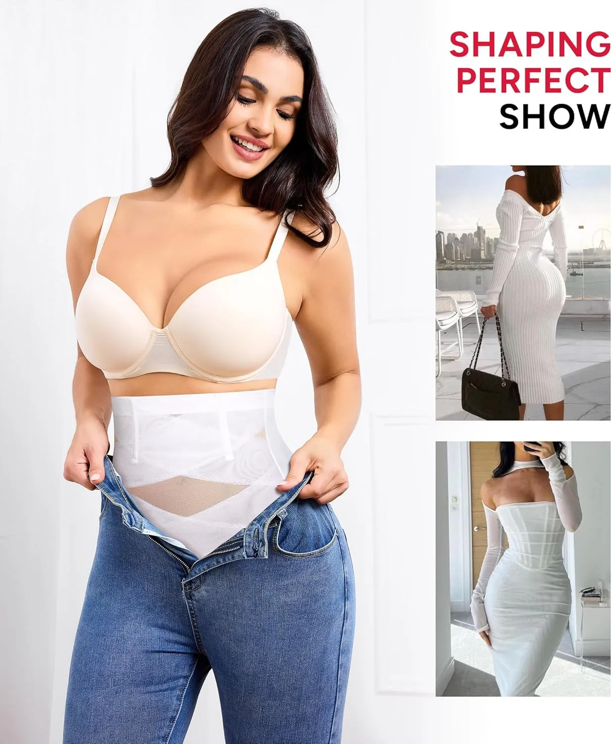Nebility Tummy Control Shapewear Shorts High Waisted Body Shaper Butt Lifting Panties Thigh Slimmer Girdle