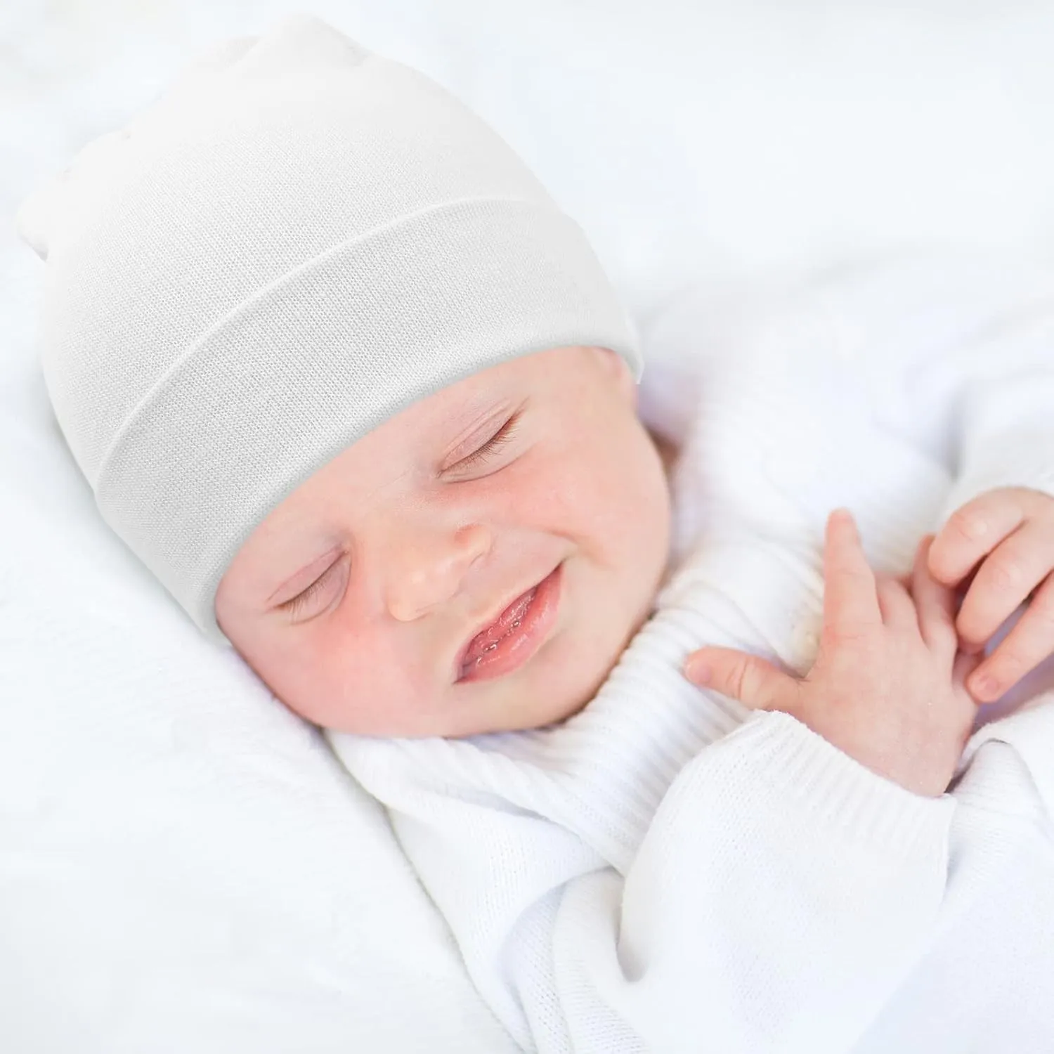 Newborn Baby Hats and Mittens Set Infant Beanie Cap Toddler Gloves Newborn Hospital Hats for Baby Boy Girl Kid 0-6 Months