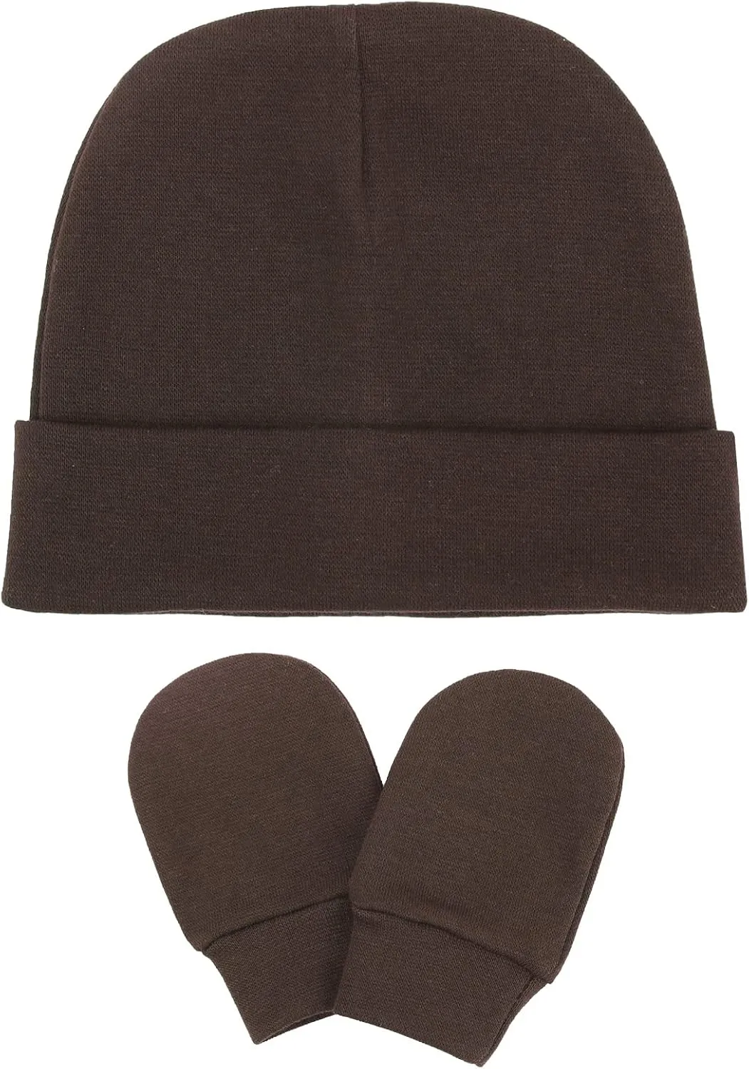 Newborn Baby Hats and Mittens Set Infant Beanie Cap Toddler Gloves Newborn Hospital Hats for Baby Boy Girl Kid 0-6 Months