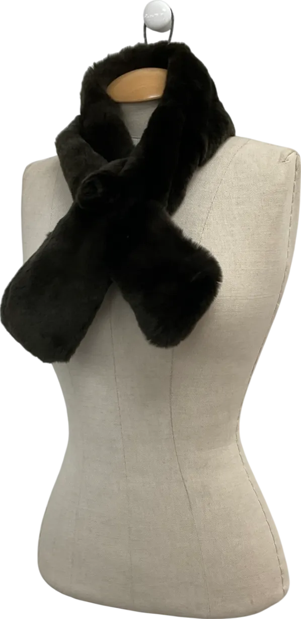 n.peal Brown Luxury Deep Pile Rex Fur Neck Warmer