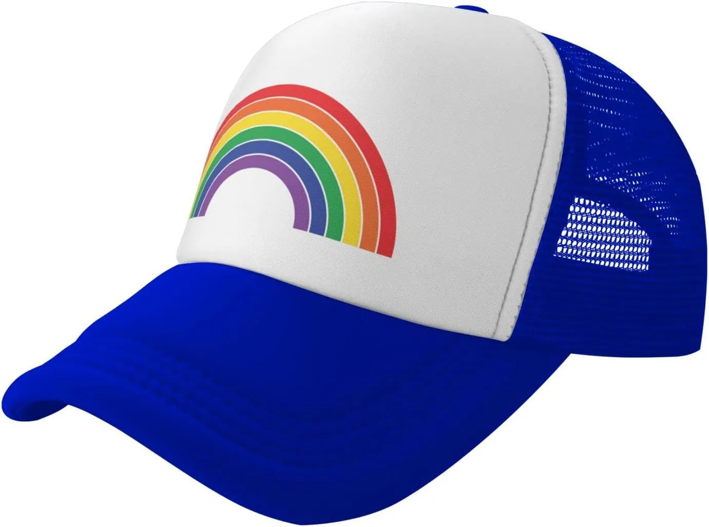Pride Rainbow Trucker Hat for Men Women, Lesbian Gay Bisexual Transgender LGBT Baseball Cap Mesh Caps