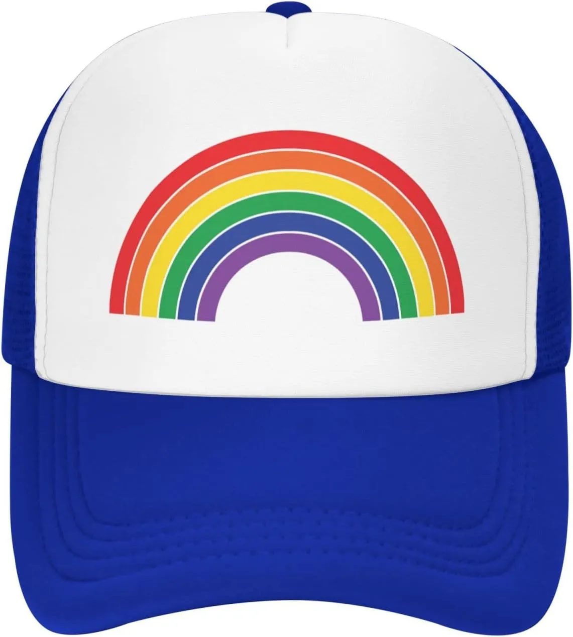 Pride Rainbow Trucker Hat for Men Women, Lesbian Gay Bisexual Transgender LGBT Baseball Cap Mesh Caps