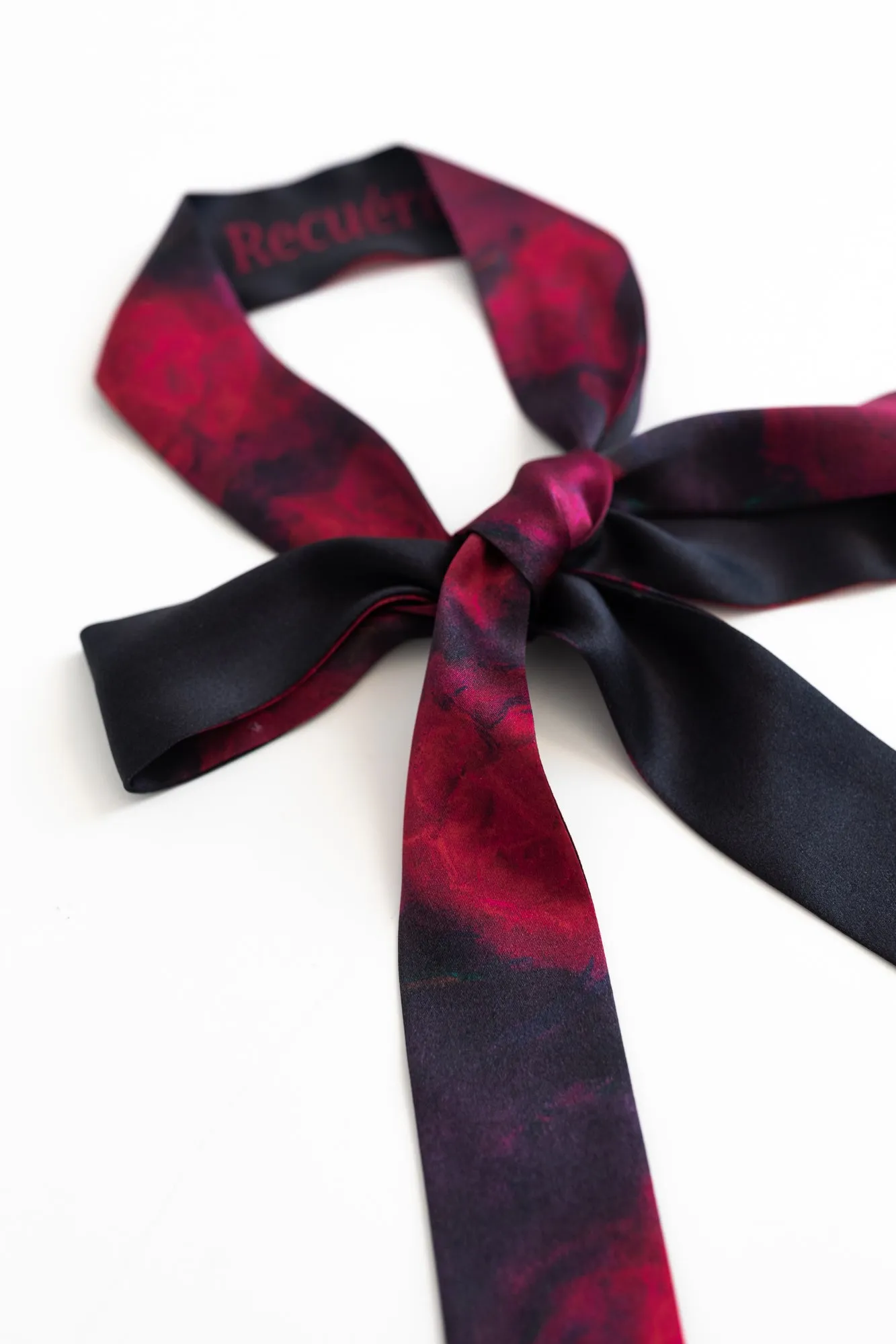 "La Rosa" Silk Skinny Scarf