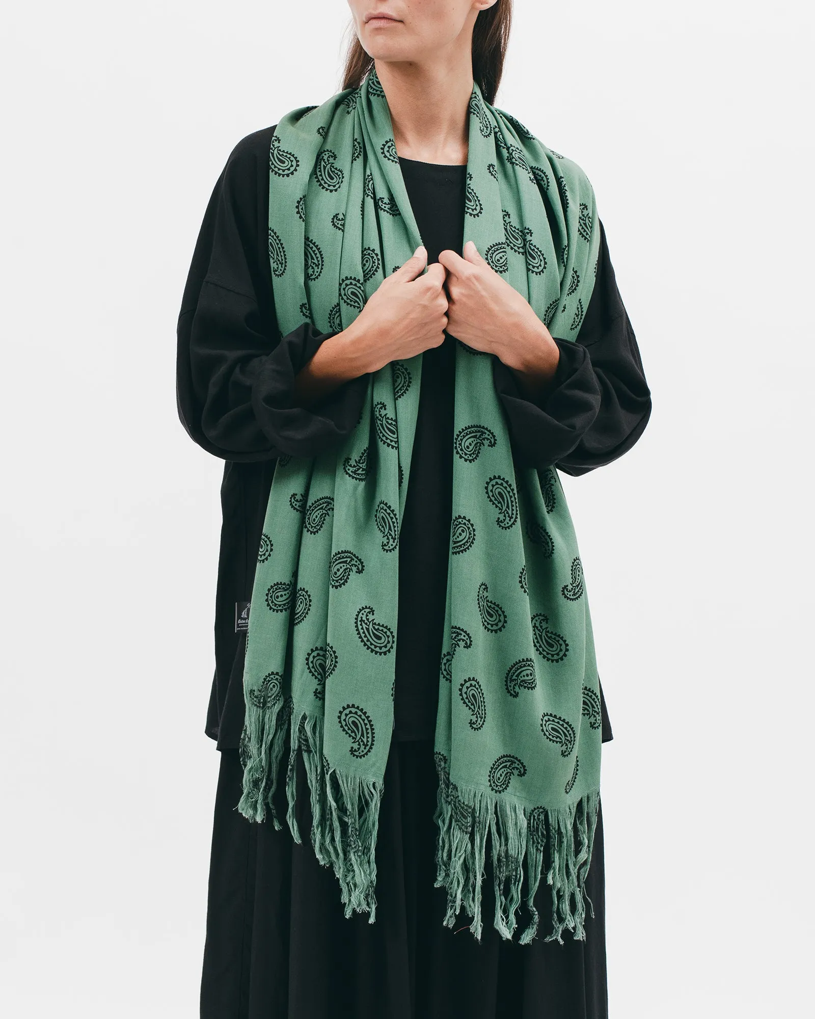 Rayon Oversized Scarf - Jade Paisley
