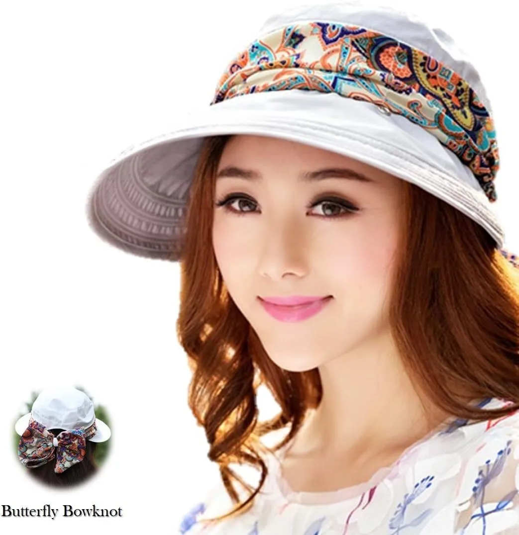 Roll Up Wide Brim Sun Visor UPF 50  UV Protection Sun Hat with Neck Protector