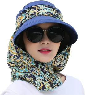 Roll Up Wide Brim Sun Visor UPF 50  UV Protection Sun Hat with Neck Protector