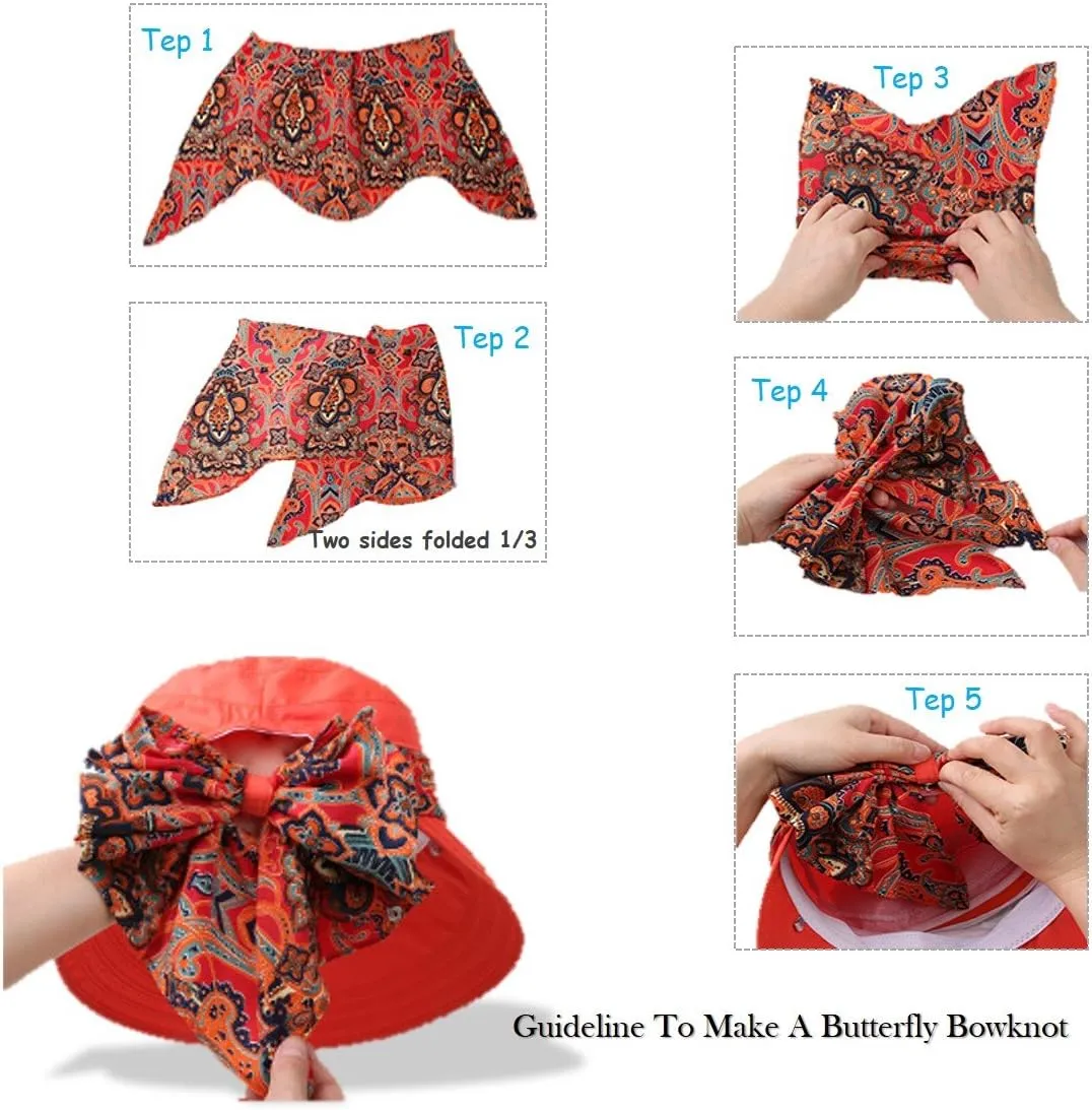 Roll Up Wide Brim Sun Visor UPF 50  UV Protection Sun Hat with Neck Protector