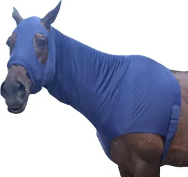 Stretch Horse Slinky Hood Spandex Mane Stay Hoods with Zipper Navy X-Large