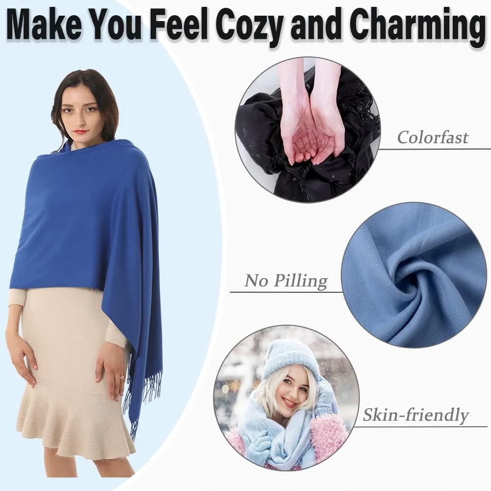 TwoYek Womens Scarf Pashmina Shawls and Wraps for Evening Dress Wedding Bridesmaid Gift