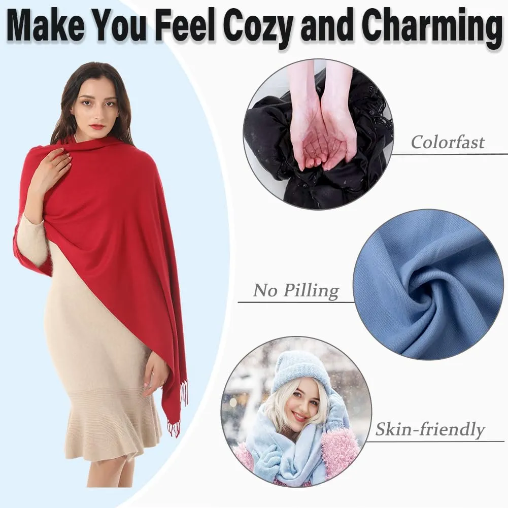 TwoYek Womens Scarf Pashmina Shawls and Wraps for Evening Dress Wedding Bridesmaid Gift