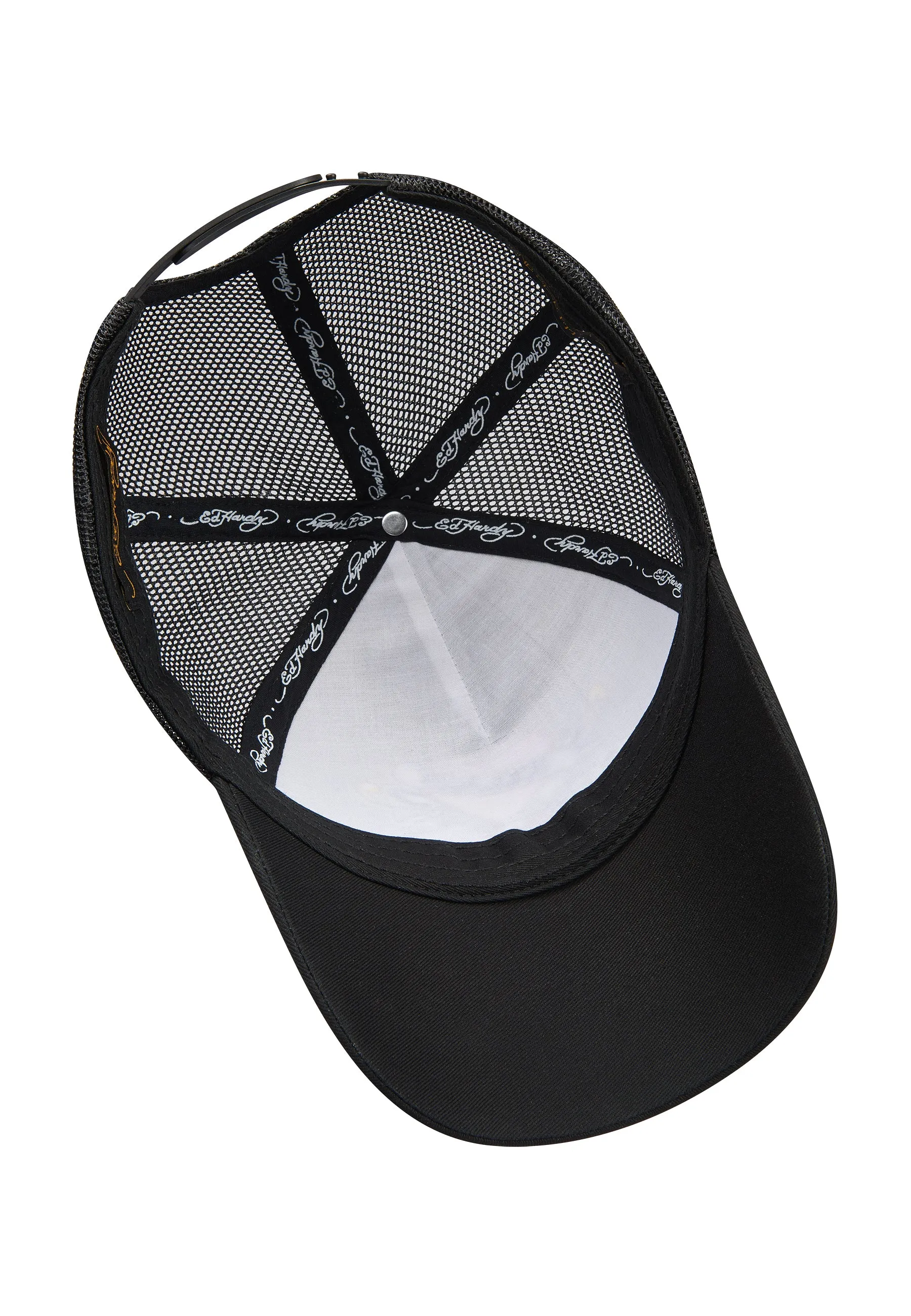 Unisex Love-Slowly Twill Front Mesh Trucker Cap - Black
