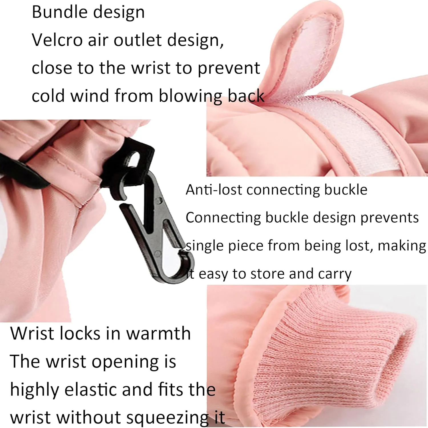 UTOWO Kids Mittens Toddler Water-Repellent Mittens Finger Gloves Winter Warm Snowboarding Gloves for Baby Boys Girls