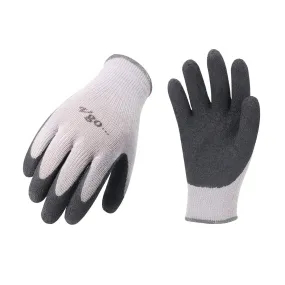 VGO 10 Pairs Latex Coating Gardening and Work Gloves(Black Blue Grey Coat,SK2102-B)