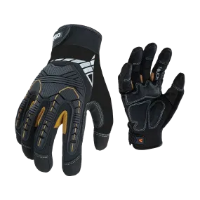 VGO 1/3 Pairs High Dexterity of Heavy-Duty Synthetic Leather Work Gloves Mechanic Gloves Rigger Gloves  (Black, SL8849)