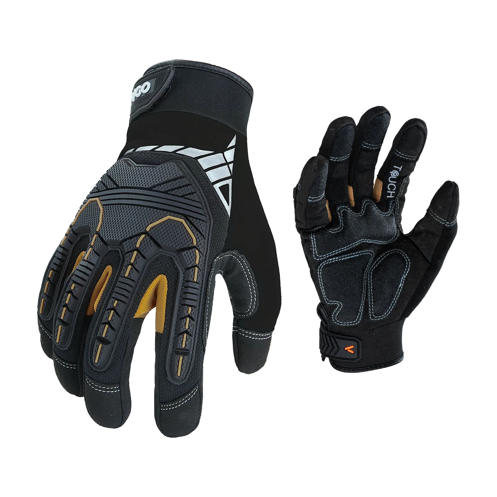 VGO 1/3 Pairs High Dexterity of Heavy-Duty Synthetic Leather Work Gloves Mechanic Gloves Rigger Gloves  (Black, SL8849)