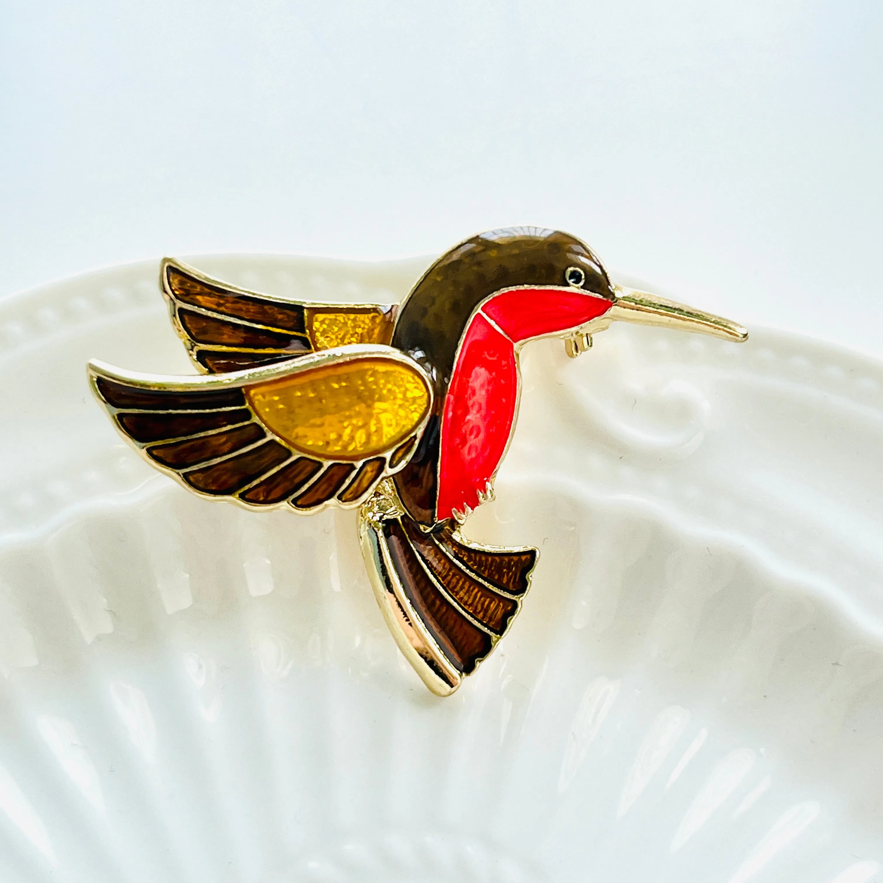 Vintage Hummingbird Brooch