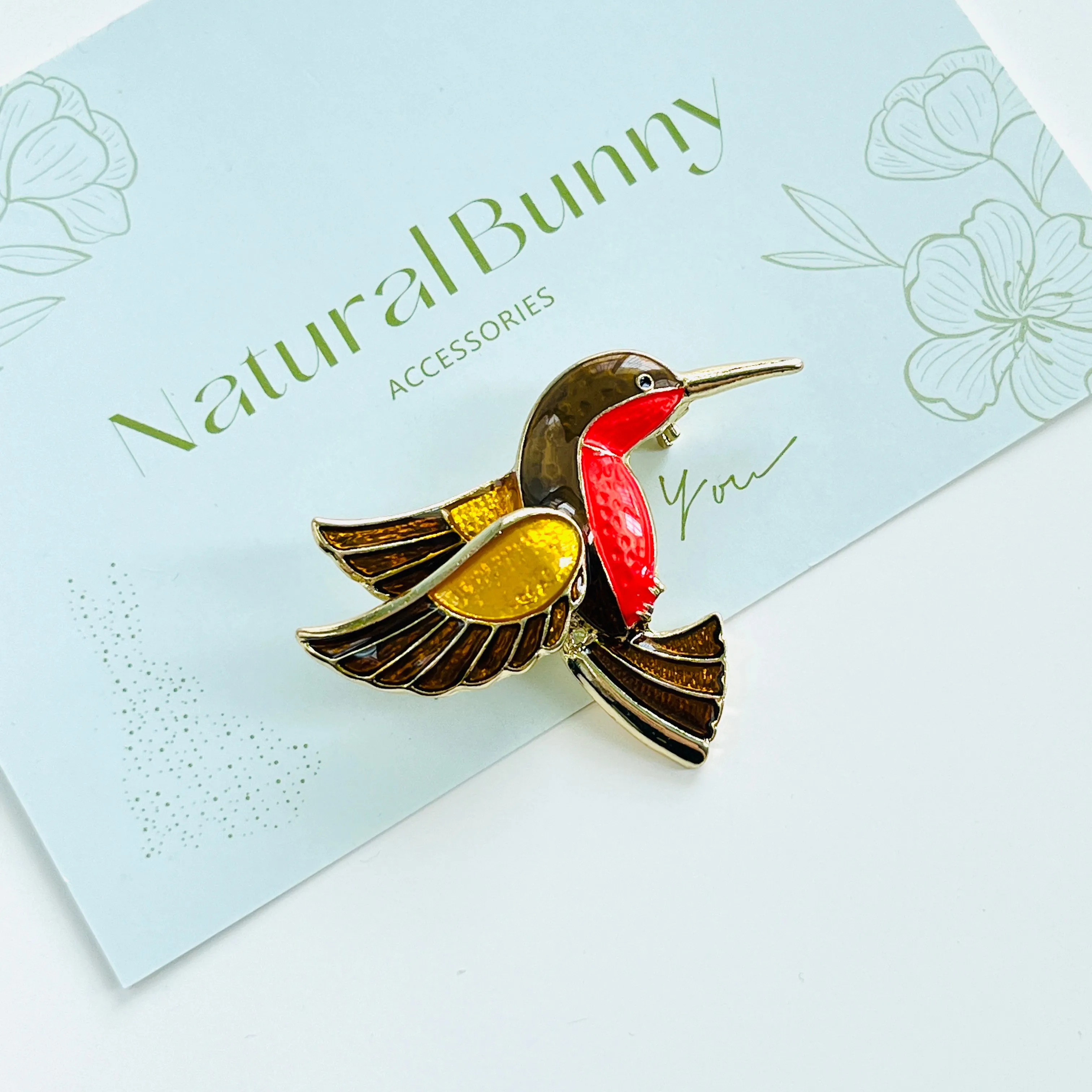 Vintage Hummingbird Brooch