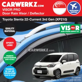 VISOR PRO Toyota Sienta 2022-Current 3rd Generation (XP210) Door Window Visors