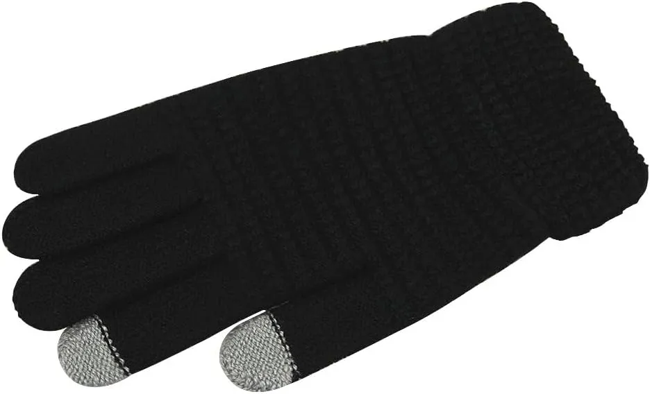 Women Men Winter Knit Mitten Gloves Thermal Fleece Lined Mittens Full Finger Hand Warmer Cold Weather Gloves