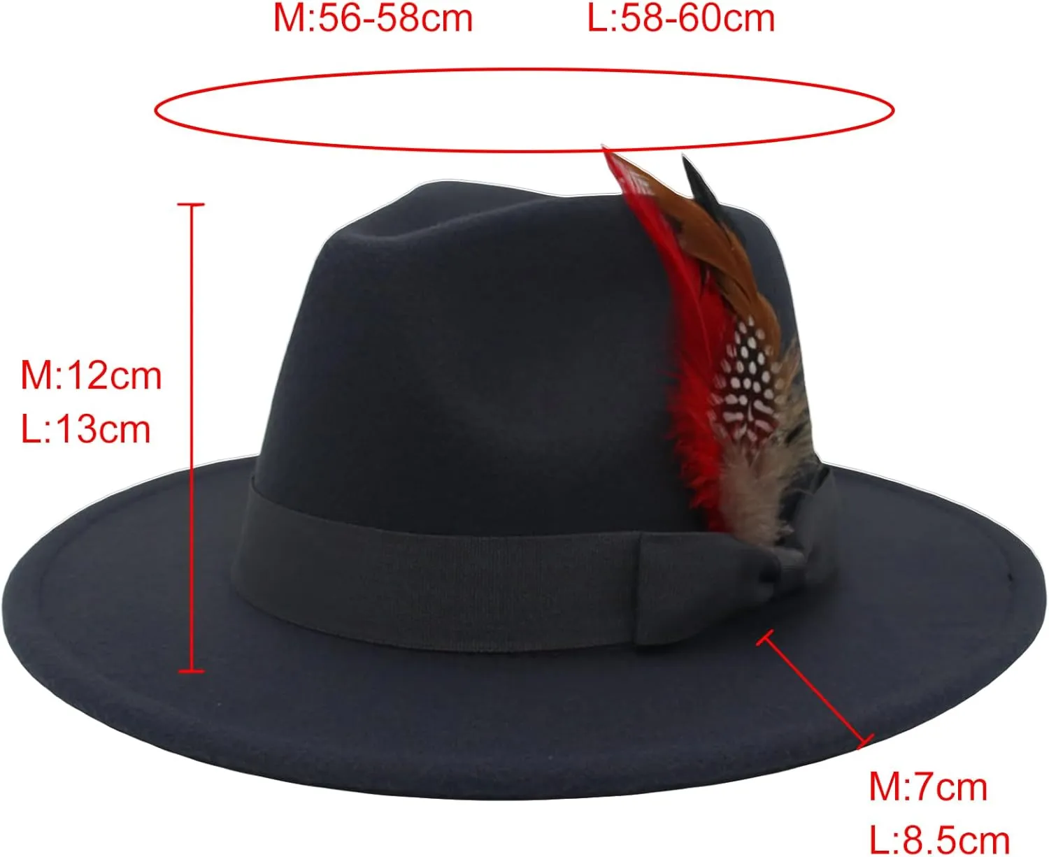 Women Vintage Felt Cloche Hat Melon Bowler Church Derby Party Fancy Dress Costume Accessory with Ribbon