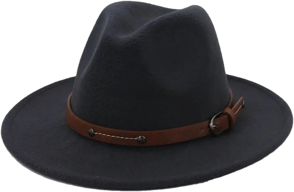 Women Wide Brim Fedora Hat Unisex Mens Womens Church Hats Panama Hats Felted Jazz Hats Rancher Hats