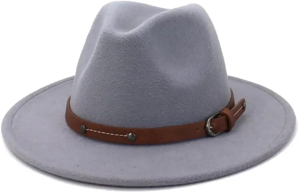 Women Wide Brim Fedora Hat Unisex Mens Womens Church Hats Panama Hats Felted Jazz Hats Rancher Hats