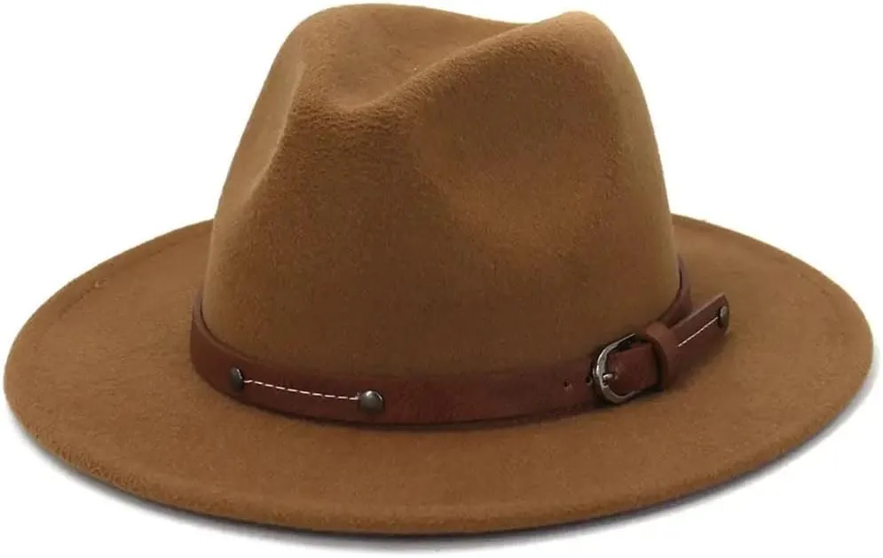 Women Wide Brim Fedora Hat Unisex Mens Womens Church Hats Panama Hats Felted Jazz Hats Rancher Hats