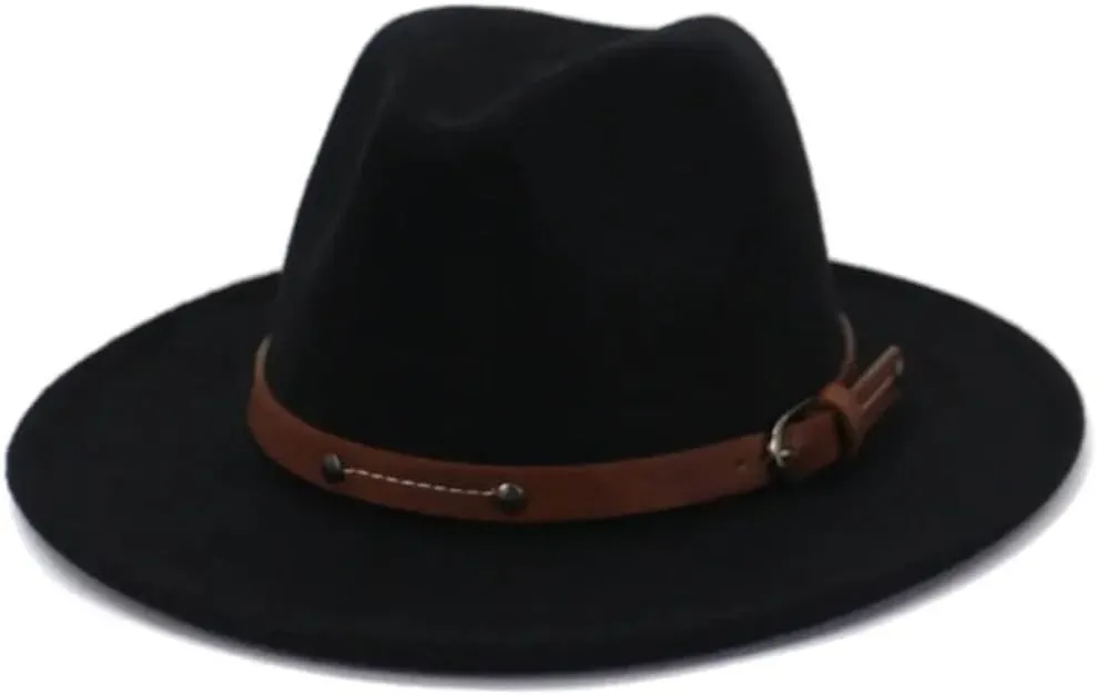 Women Wide Brim Fedora Hat Unisex Mens Womens Church Hats Panama Hats Felted Jazz Hats Rancher Hats