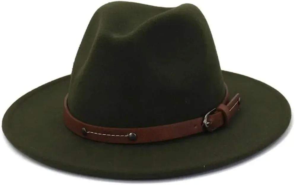 Women Wide Brim Fedora Hat Unisex Mens Womens Church Hats Panama Hats Felted Jazz Hats Rancher Hats