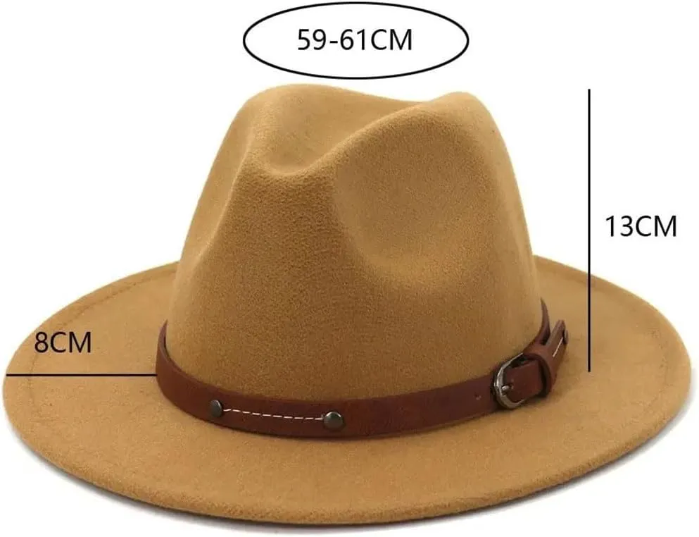 Women Wide Brim Fedora Hat Unisex Mens Womens Church Hats Panama Hats Felted Jazz Hats Rancher Hats