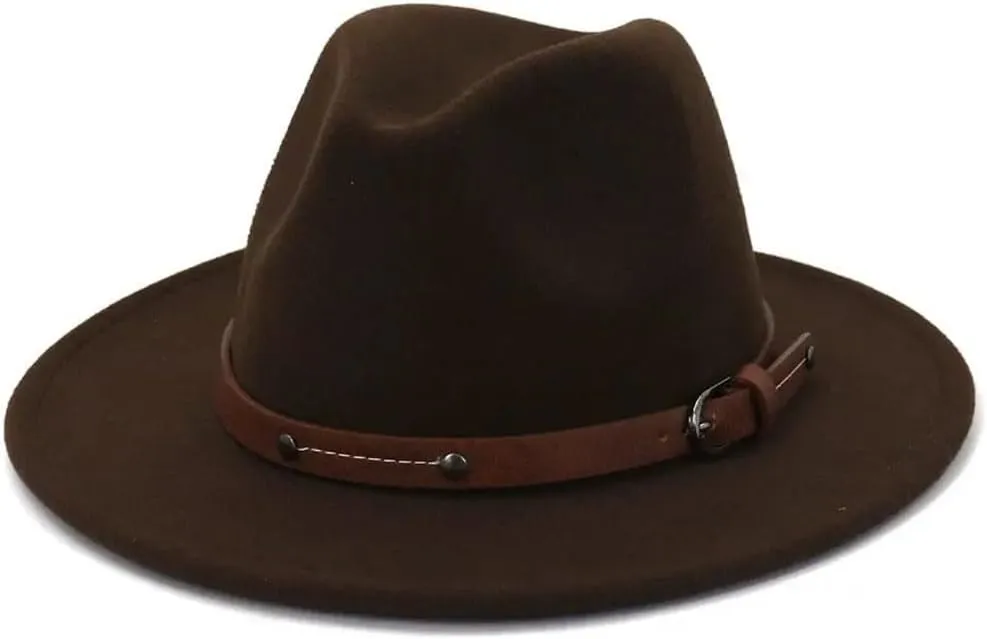 Women Wide Brim Fedora Hat Unisex Mens Womens Church Hats Panama Hats Felted Jazz Hats Rancher Hats