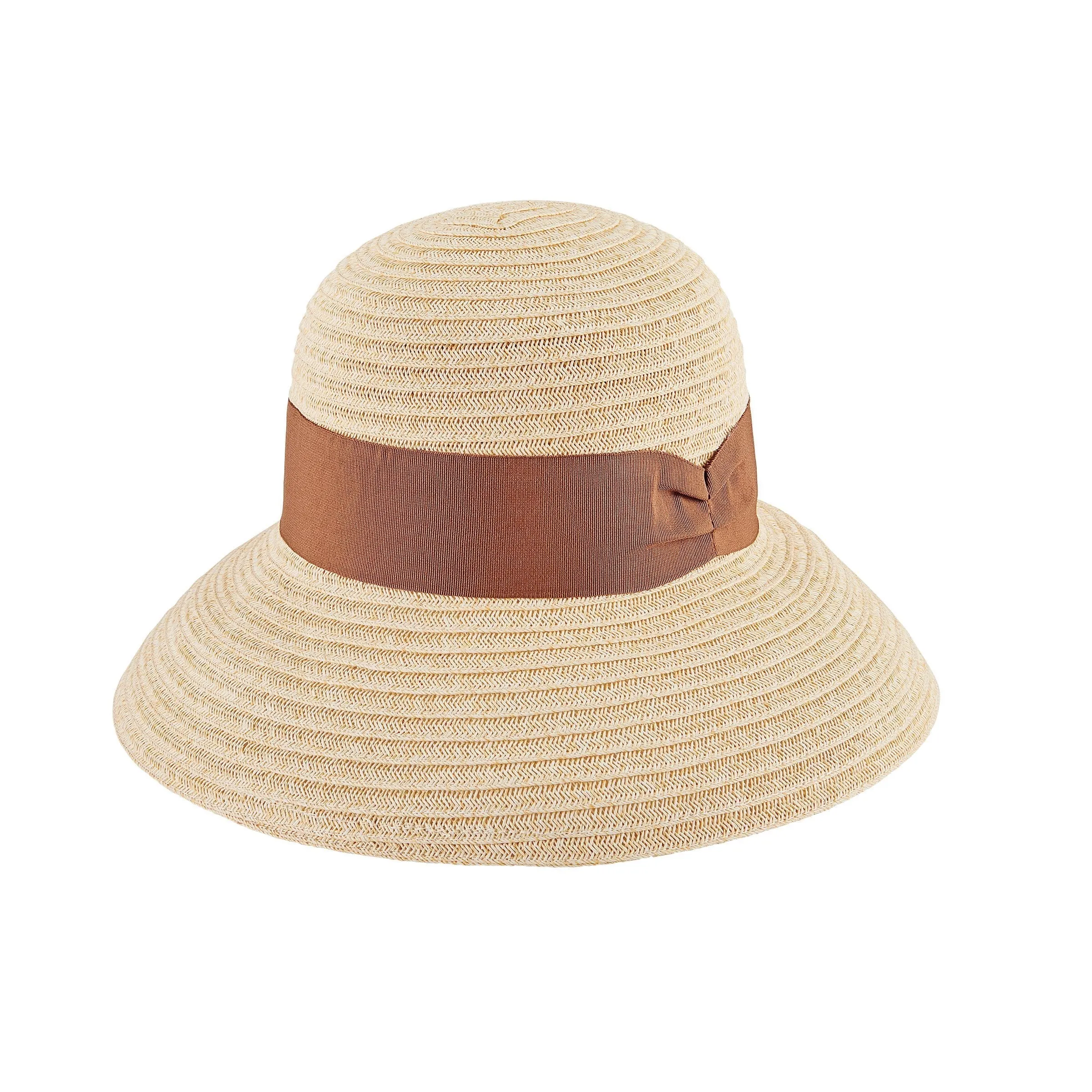 Women's Paperbraid Cloche W/ Grosgrain Band