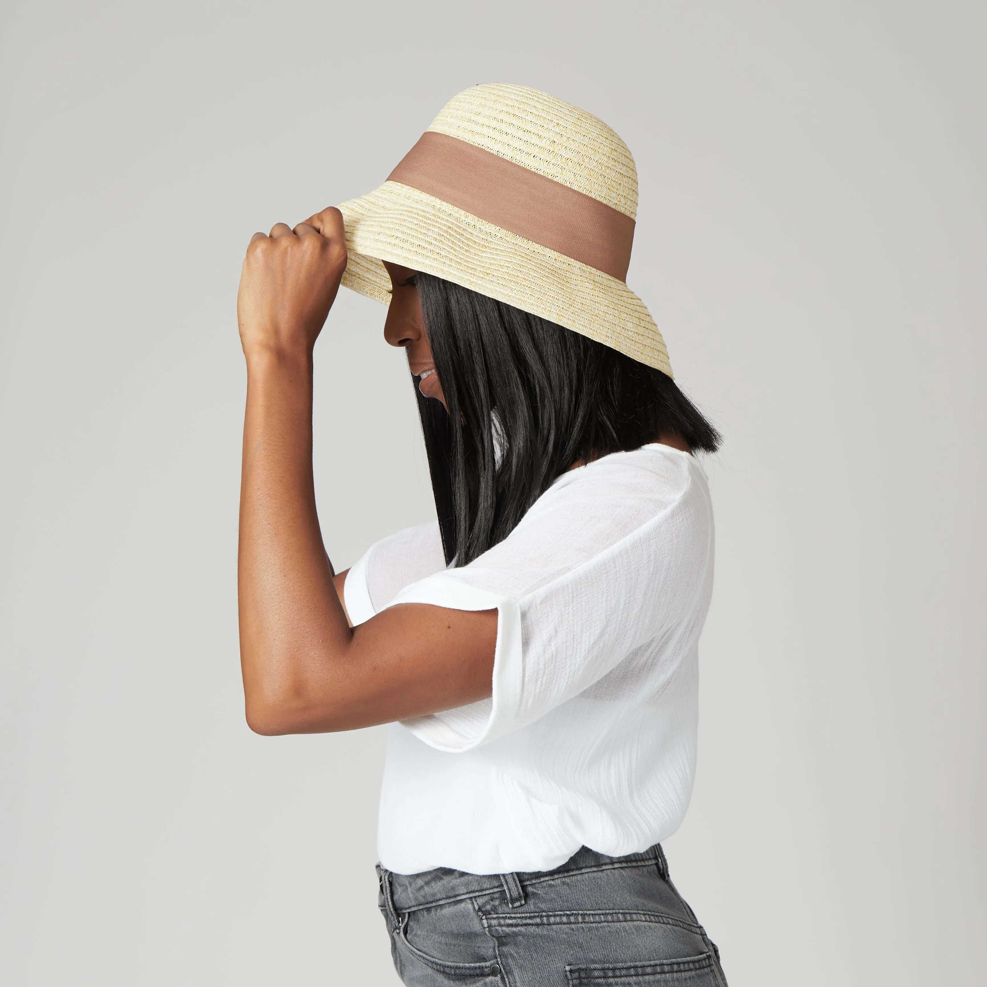 Women's Paperbraid Cloche W/ Grosgrain Band
