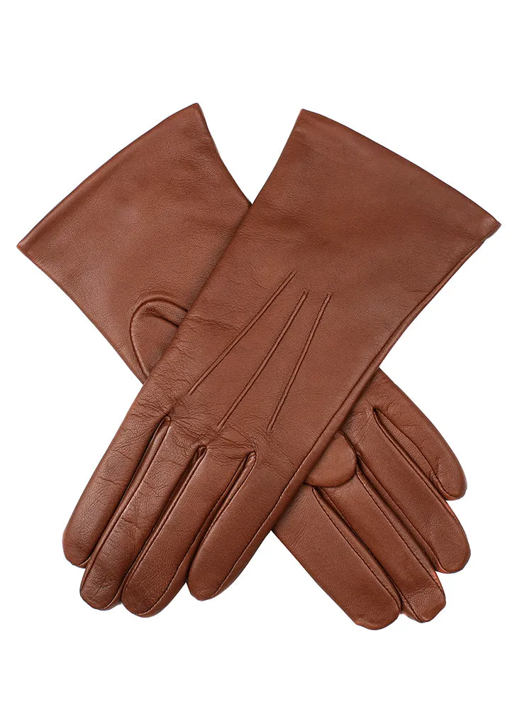 Women's Three-Point Cashmere-Lined Leather Gloves