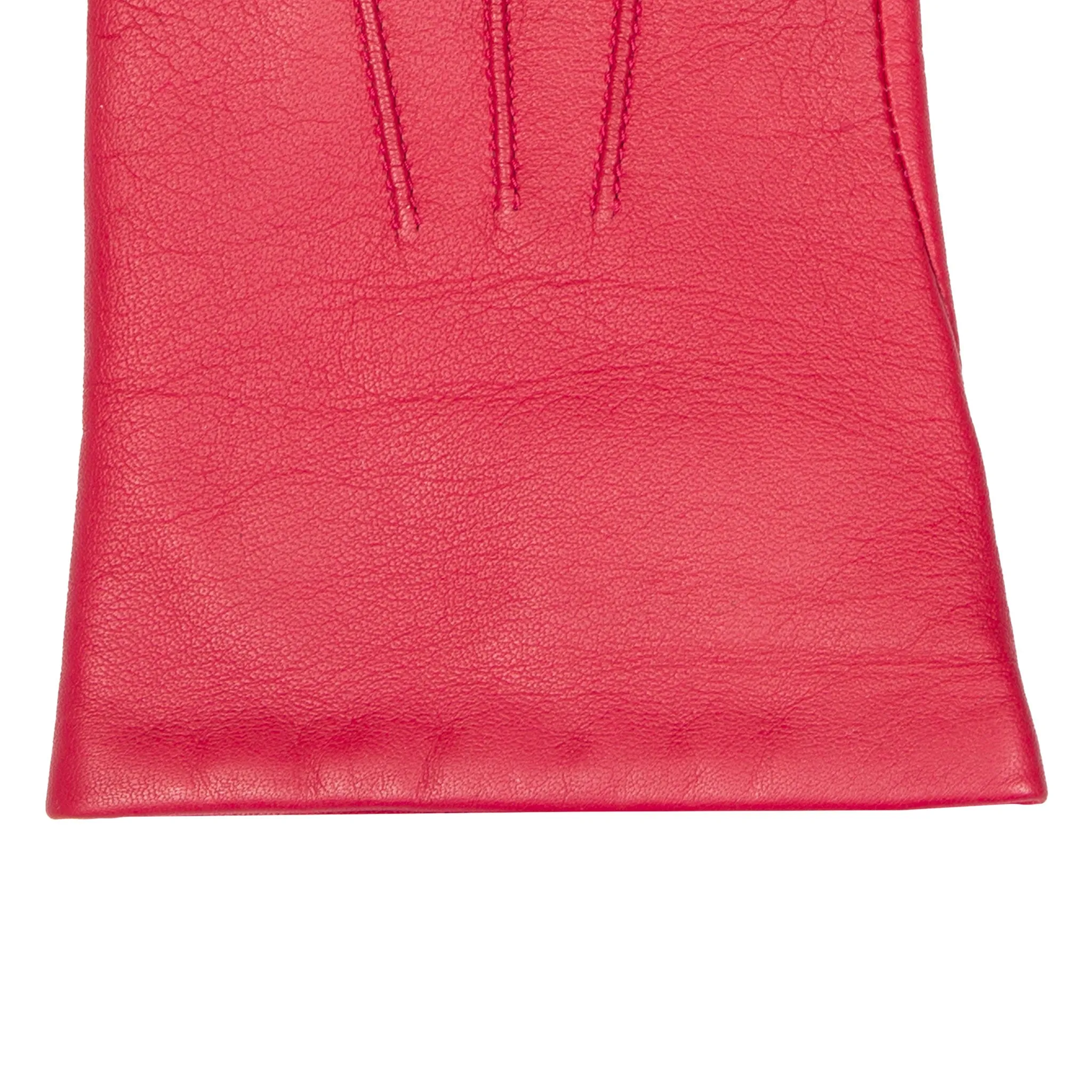 Women's Three-Point Lined Leather Gloves