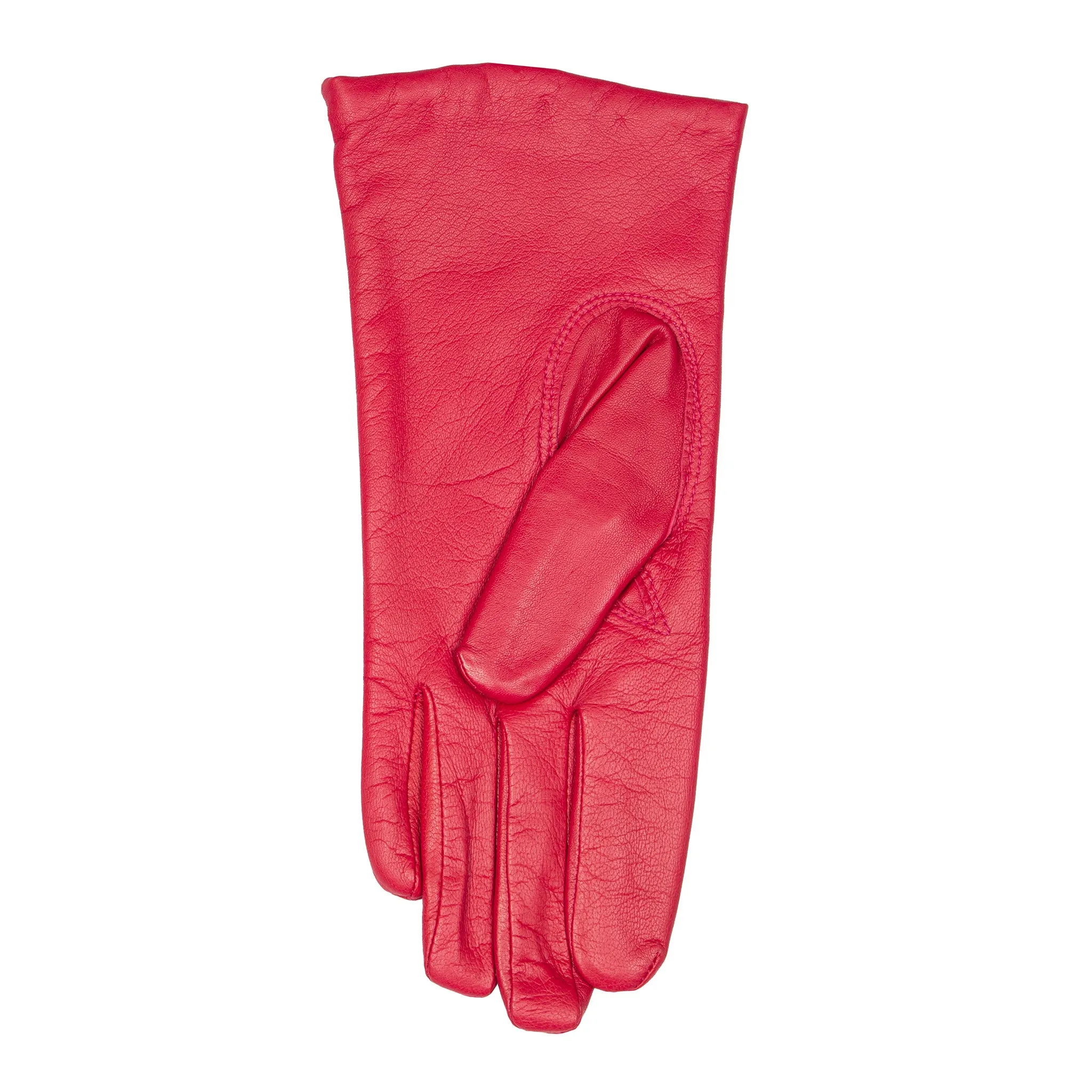 Women's Three-Point Lined Leather Gloves